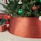 Glitzhome® 3ft. Red Glitter Metal Tree Collar